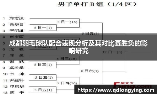 成都羽毛球队配合表现分析及其对比赛胜负的影响研究